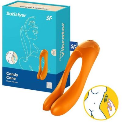 Vibrador Satisfyer Candy Cane - Laranja | Motor potente e tamanho compacto
