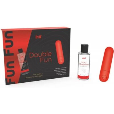 "Kit Bullet Vibrante e Gel Morango | Intt Double Fun"