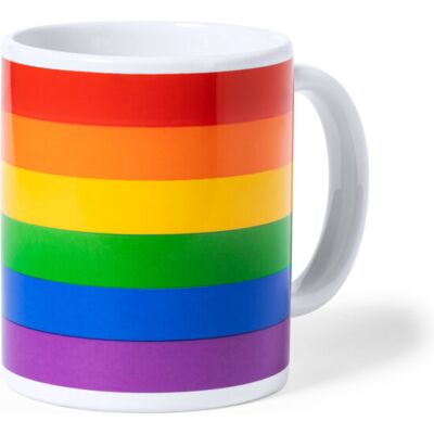 Caneca Arco-Íris LGBT de Cerâmica - 370 ml