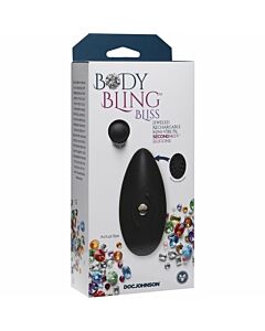 Body bling - mini vibrador jewel - bliss - preto
