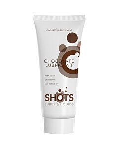 água Shotslube lubrificante à base de 100ml sabor de chocolate