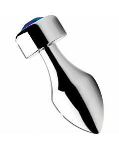 Bujão de alumínio com gema azul - pequeno