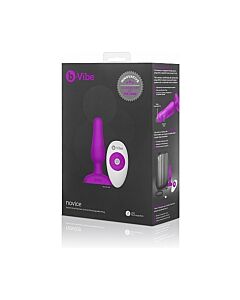 Novice plug vibrador con mando - fucsia