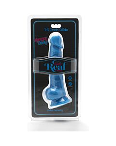 Happy dicks dildo con testículos 19cm - azul