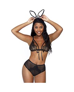 Conjunto conejito 2 piezas - negro