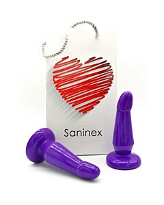 Saninex devotion - plug & dildo con base succión - morado