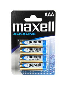 Blister 4 Pilhas AAA Maxell Alcalinas