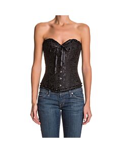 Corset Floral Noir