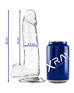 Dildo de Cristal Transparente com Luz Clara