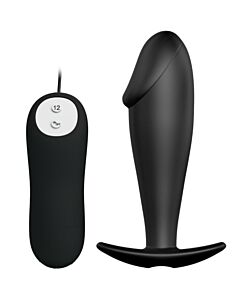 Plug Pênis Vibratório Preto