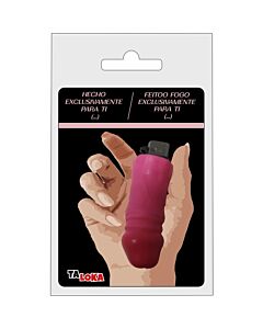 Isqueiro em forma de pênis cor fúcsia recarregável