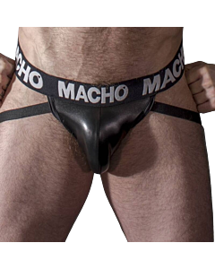 Macho Couro Preto Jock