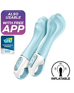 Vibrador Inflável Satisfyer Air Pump Ponto G Azul