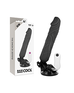 Controlo Total Vibrador Preto 20 cm