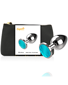 Plug Coquette Cristal Azul 3.5x8cm