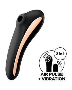 Estimulador de Clitóris Dual Kiss Satisfyer - Preto