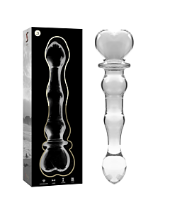 Dildo de Cristal Borosilicato Nebuloso - Transparente