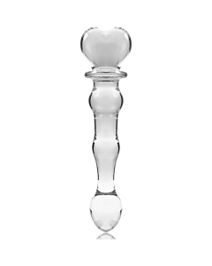 Dildo de Cristal Borosilicato Nebuloso - Transparente