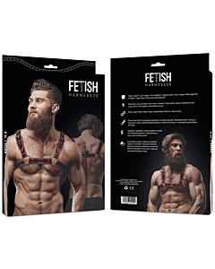 Arnês Submisso EcoPele Homem - Vermelho/Preto