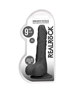 Dildo Preto Bolas de Aço