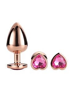 Jogo de Plugues Love Rose Gold Brilhante