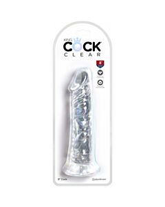 King cock - dildo realista , transparente -19,7 cm