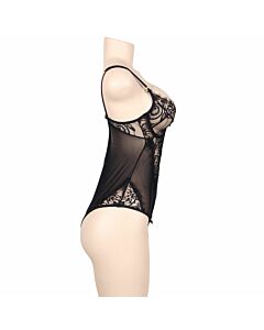 Teddy Floral Negra Glam