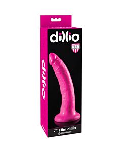 Dildo 19 cm delgado rosa