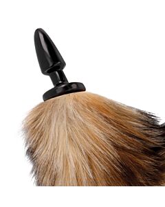 Plug Escuro de Silicone Cauda Natural 10cm