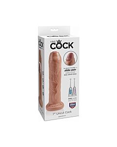 Uncut 19cm - pene realista con prepucio móvil - mulato