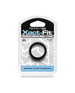 Anéis Ajuste Perfeito Xact-fit - Preto.