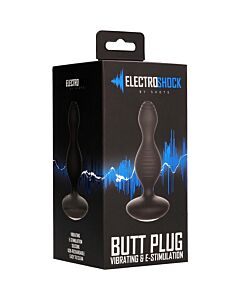 E-stimulation plug vibrador - negro