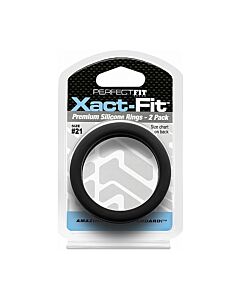 Pack Xact-fit: Anéis de Silicone 20cm - Preto