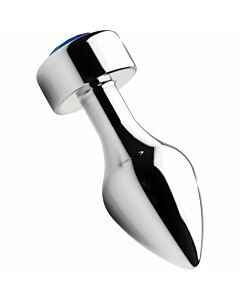 Bujão de alumínio com gema azul - médio