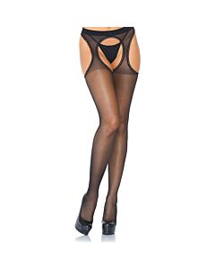 Meias Suspensórias Spandex - Preto