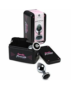 Plug Anal Médio de Metal Preto