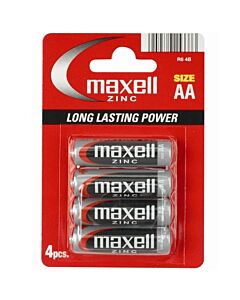 Pilhas Maxell Zinco AA LR6 4 unid: Energia Infinita