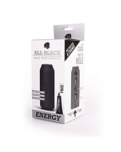 Masturbador Energy All Black - Orgasmo garantido com este brinquedo erótico.