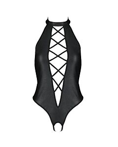 Paixão - Body Nancy Eco Leather L/XL - Body sensual em couro preto