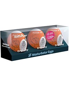 Satisfyer - 3 ovos masturbadores crunchy