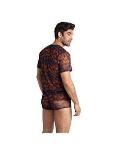 Anais Men - Camiseta Chill M, Tule Preto com Estampa Colorida.