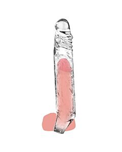 Get Real - Extensão Extra Longa Transparente 22,5 cm - Sex Shop