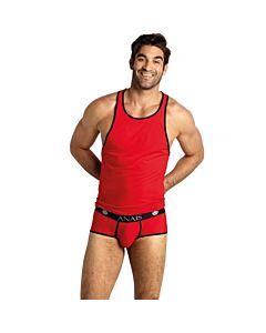 Anais Men Soul Top L - Camiseta de Microfibra Vermelha e Macia