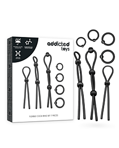 Addicted Toys - Kit com 7 Anéis de Silicone Flexível