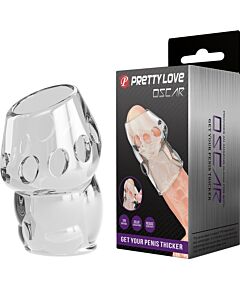 Pretty Love Oscar Engrossador de Pênis Transparente - Capa para Pênis em TPR