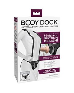 Suspensórios de Arnês Pipedreams Body Dock Strap-On - Arnês sem anéis nem fechos