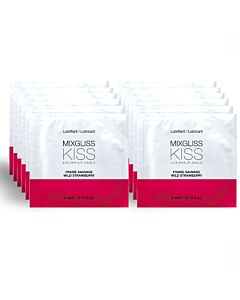 Mixgliss - Lubrificante à Base de Água com Sabor a Morango 12 Monodoses 4 ml