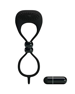 Anel Duplo Pretty Love com Vibração - Preto