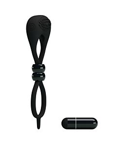 Anel Duplo Pretty Love com Vibração - Preto