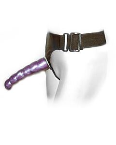 Dança - Arnês Anal e Vaginal Feminino Lilás Ponto G 17 cm